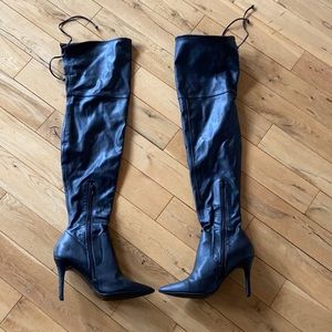 Aldo black over the knee boots